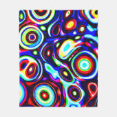 Couverture Polaire Motif de pulse de Neon vibrant (Devant)