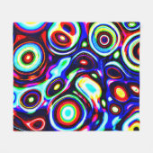 Couverture Polaire Motif de pulse de Neon vibrant (Devant (Horizontal))