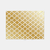 Couverture Polaire Motif de Quatrefoil d'or (Devant (Horizontal))
