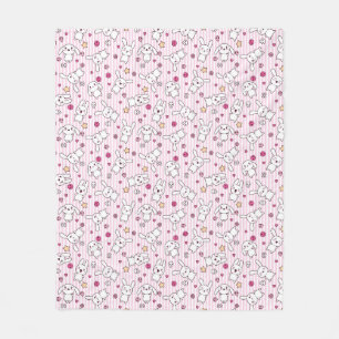 Couverture Polaire motif de rayures de kawaii