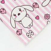 Couverture Polaire motif de rayures de kawaii (Coin)