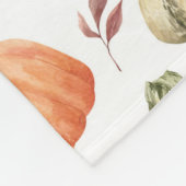 Couverture Polaire Motif de récolte d'automne Watercolor (Coin)