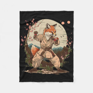 Couverture Polaire Motif de renard de karaté Taekwondo Jiu-jitsu Mma