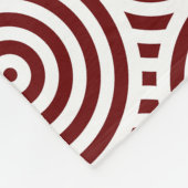 Couverture Polaire Motif de répétition circulaire imbriquée rouge et (Coin)