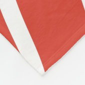 Couverture Polaire Motif de répétition d'ondes rayées rouge et blanc (Coin)