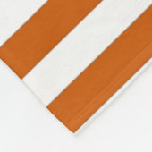 Couverture Polaire Motif de répétition Orange & Blanc Checker & Strip (Coin)