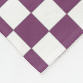Couverture Polaire Motif de répétition Purple & White Checker & Strip (Coin)