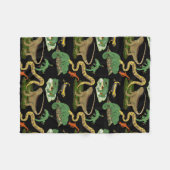 Couverture Polaire Motif de reptiles, lézards et amphibiens (Devant (Horizontal))
