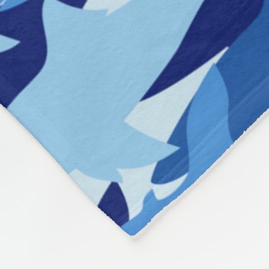 Couverture Polaire Motif de requin bleu 2 (Coin)
