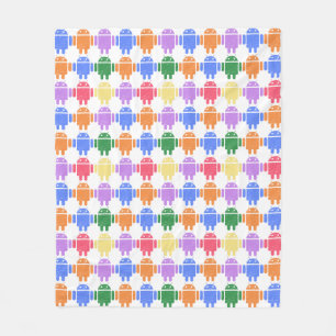 Couverture Polaire Motif de robots coloré illustré