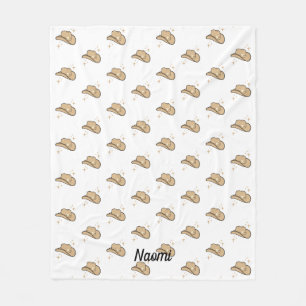Couverture Polaire Motif de rodéo Beige Beige Blanc Personnalisé