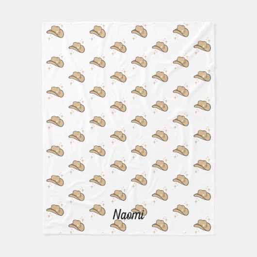 Couverture Polaire Motif de rodéo Beige Beige Blanc Personnalisé (Devant)
