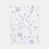 Couverture Polaire Motif de roquettes spatiales mignonnes | Couvertur (Devant)