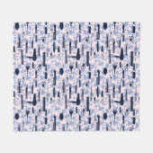 Couverture Polaire Motif de rose de bleu de soin de beauté (Devant (Horizontal))