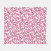 Couverture Polaire motif de rose de kawaii (Devant (Horizontal))