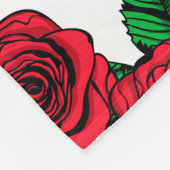 Couverture Polaire Motif de roses rouges (Coin)