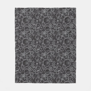 Couverture Polaire Motif de roues dentées