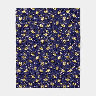 Couverture Polaire Motif de Sari de paon