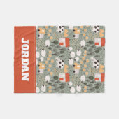 Couverture Polaire Motif de scène de ferme mignonne (Devant (Horizontal))