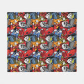 Couverture Polaire Motif de scooter de chats et de chiens (Devant (Horizontal))