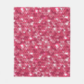Couverture Polaire Motif de séquence rose parties scintillant (Devant)