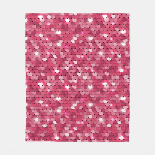 Couverture Polaire Motif de séquence rose parties scintillant (Devant)