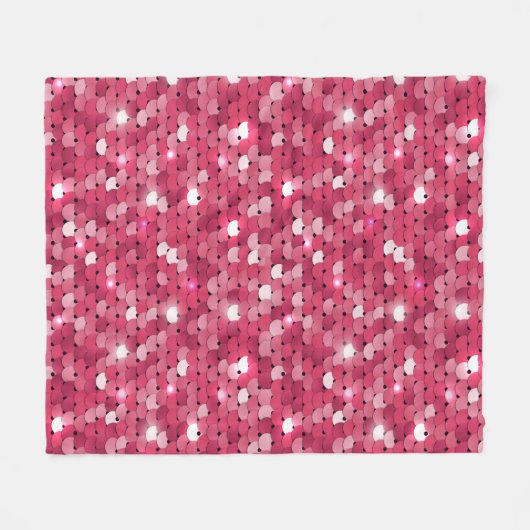 Couverture Polaire Motif de séquence rose parties scintillant (Devant (Horizontal))