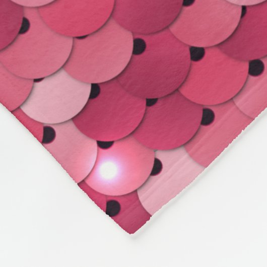 Couverture Polaire Motif de séquence rose parties scintillant (Coin)