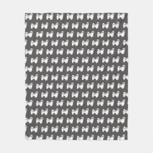 Couverture Polaire Motif de Shih Tzus