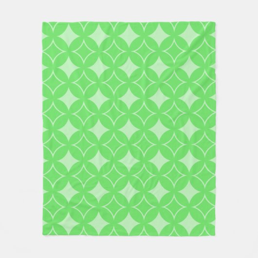 Couverture Polaire Motif de shippo vert citron (Devant)