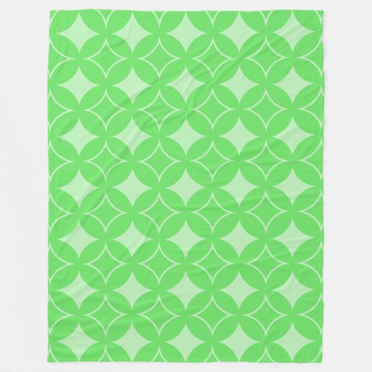 Couverture Polaire Motif de shippo vert citron (Devant)