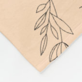 Couverture Polaire Motif de silhouette de fleurs (Coin)