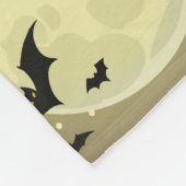 Couverture Polaire Motif de silhouette de lune et de chauve-souris (Coin)