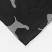 Couverture Polaire Motif de silhouettes de Fox Terrier de fil (Coin)