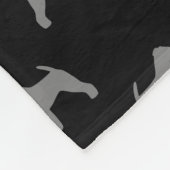 Couverture Polaire Motif de silhouettes de gallois Terrier (Coin)