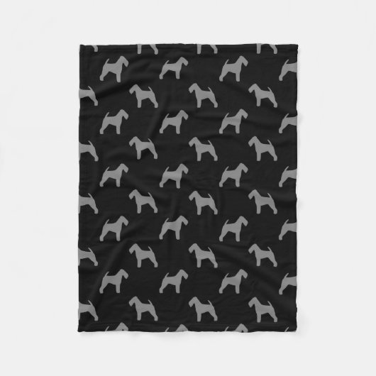 Couverture Polaire Motif de silhouettes de gallois Terrier (Devant)