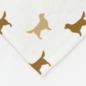 Couverture Polaire Motif de silhouettes de golden retriever (Coin)