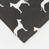 Couverture Polaire Motif de silhouettes de great dane (Coin)