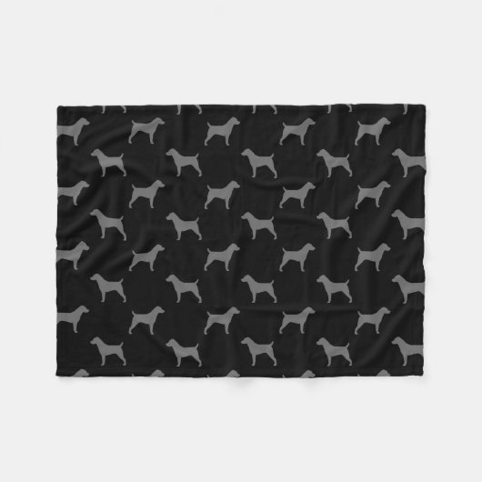 Couverture Polaire Motif de silhouettes de Jack Russell Terrier (Devant (Horizontal))