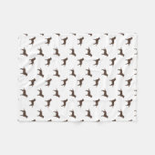 Couverture Polaire Motif de silhouettes de labrador retriever de (Devant (Horizontal))