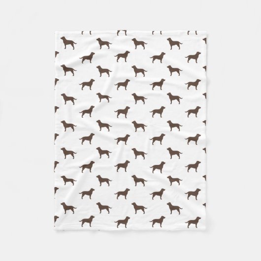 Couverture Polaire Motif de silhouettes de labrador retriever de (Devant)