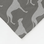 Couverture Polaire Motif de silhouettes de lévrier (Coin)