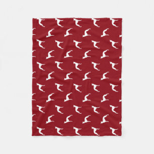 Couverture Polaire Motif de silhouettes de lévrier italien rouge