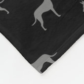 Couverture Polaire Motif de silhouettes de Manchester Terrier (Coin)