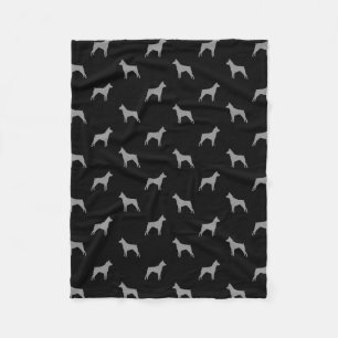 Couverture Polaire Motif de silhouettes de Pinscher miniature