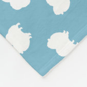 Couverture Polaire Motif de silhouettes de Pomeranian (Coin)