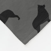 Couverture Polaire Motif de silhouettes de Schipperke (Coin)