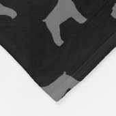 Couverture Polaire Motif de silhouettes de Schnauzer (Coin)