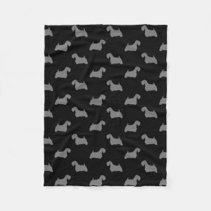 Couverture Polaire Motif de silhouettes de Sealyham Terrier