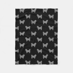 Couverture Polaire Motif de silhouettes de Shih Tzu